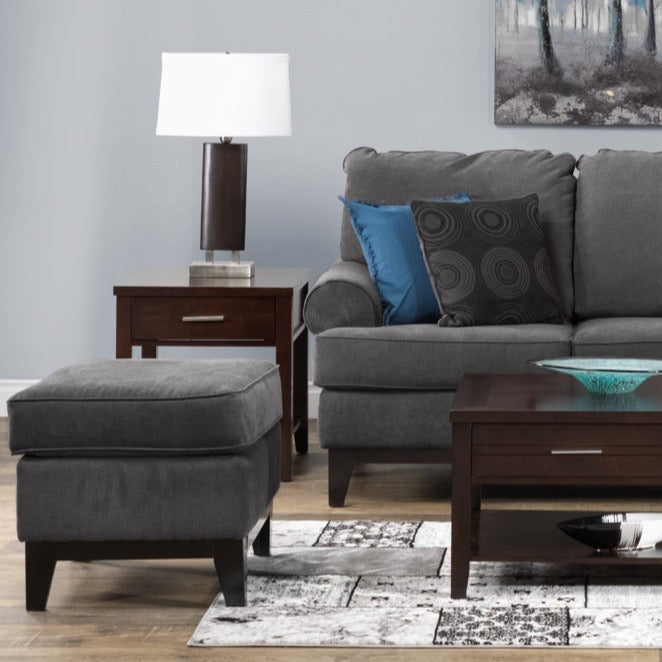 Crizia Ottoman - Dark Grey
