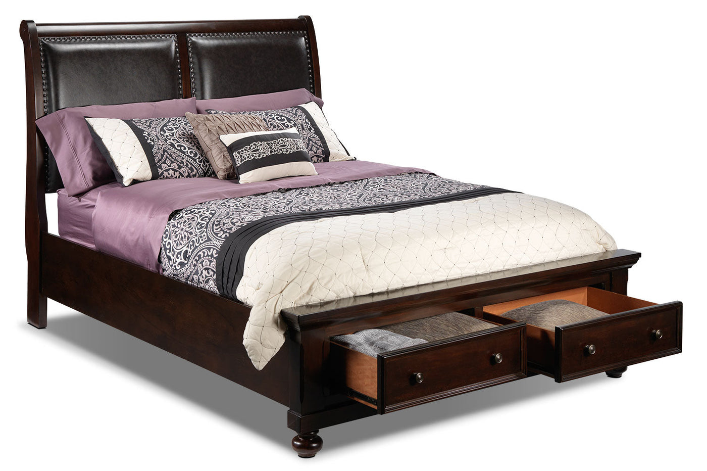 Chester 3-Piece King Storage Bed - Cherry