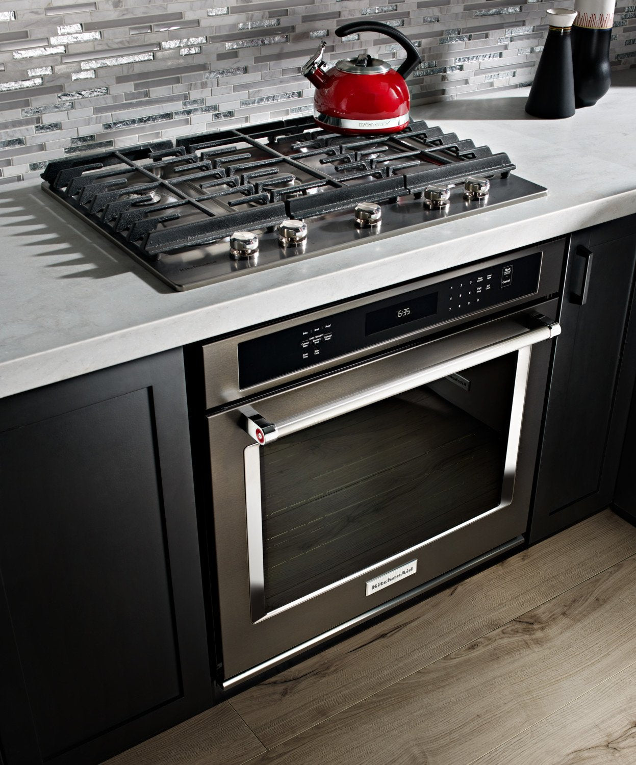 KitchenAid Black Stainless Steel Convection Wall Oven (5.0 Cu. Ft.) - KOSE500EBS