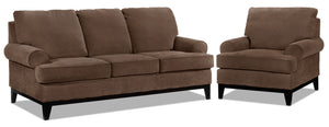 Crizia Sofa and Chair Set - Coffee