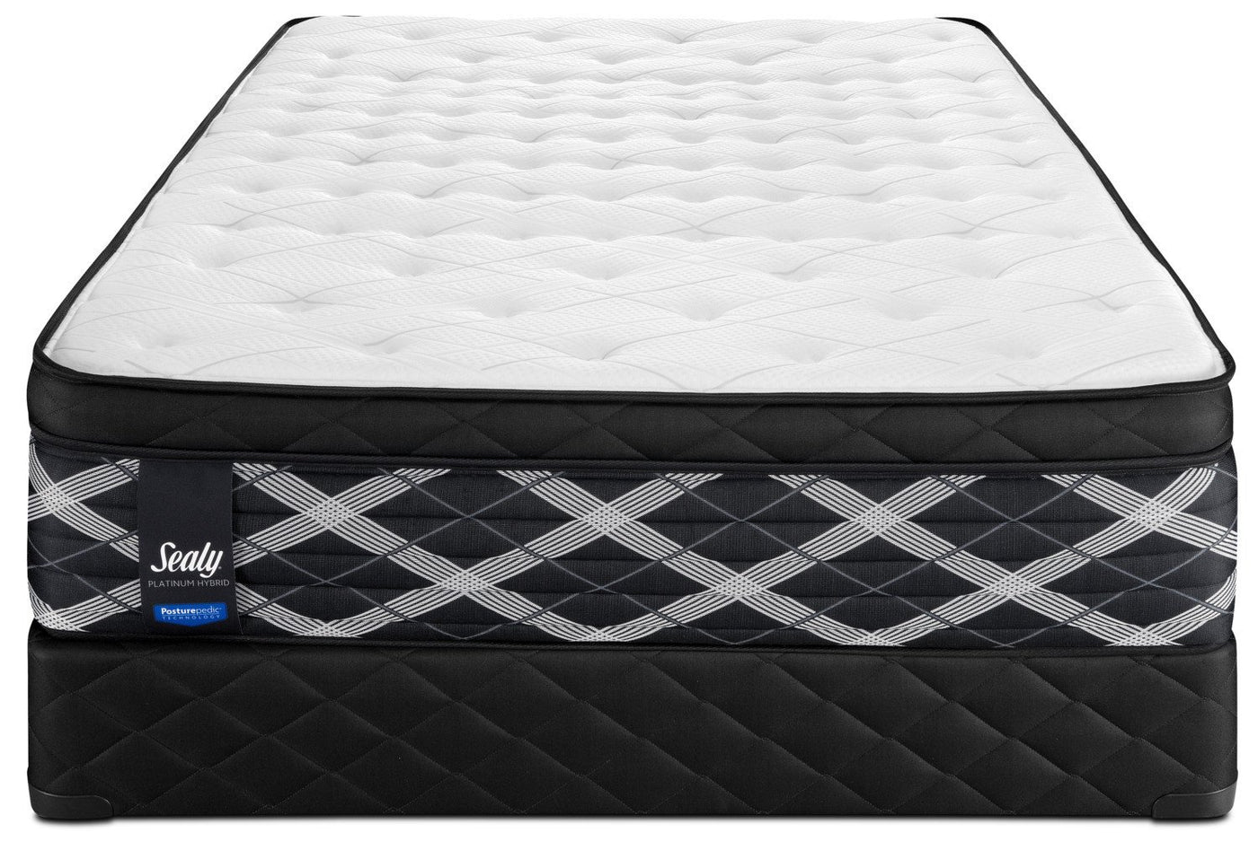 Sealy Figment Hybrid Cushion Firm Queen Mattress and Boxspring Set