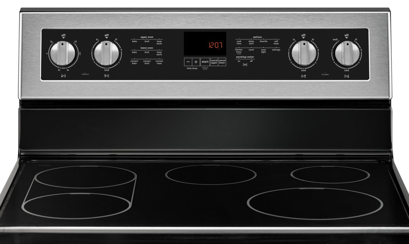 Maytag Stainless Steel Freestanding Electric Double Oven Range (6.7 Cu. Ft.) - YMET8800FZ