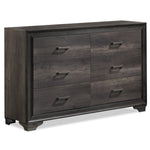 Sophie 6 Drawer Dresser - Weathered Grey