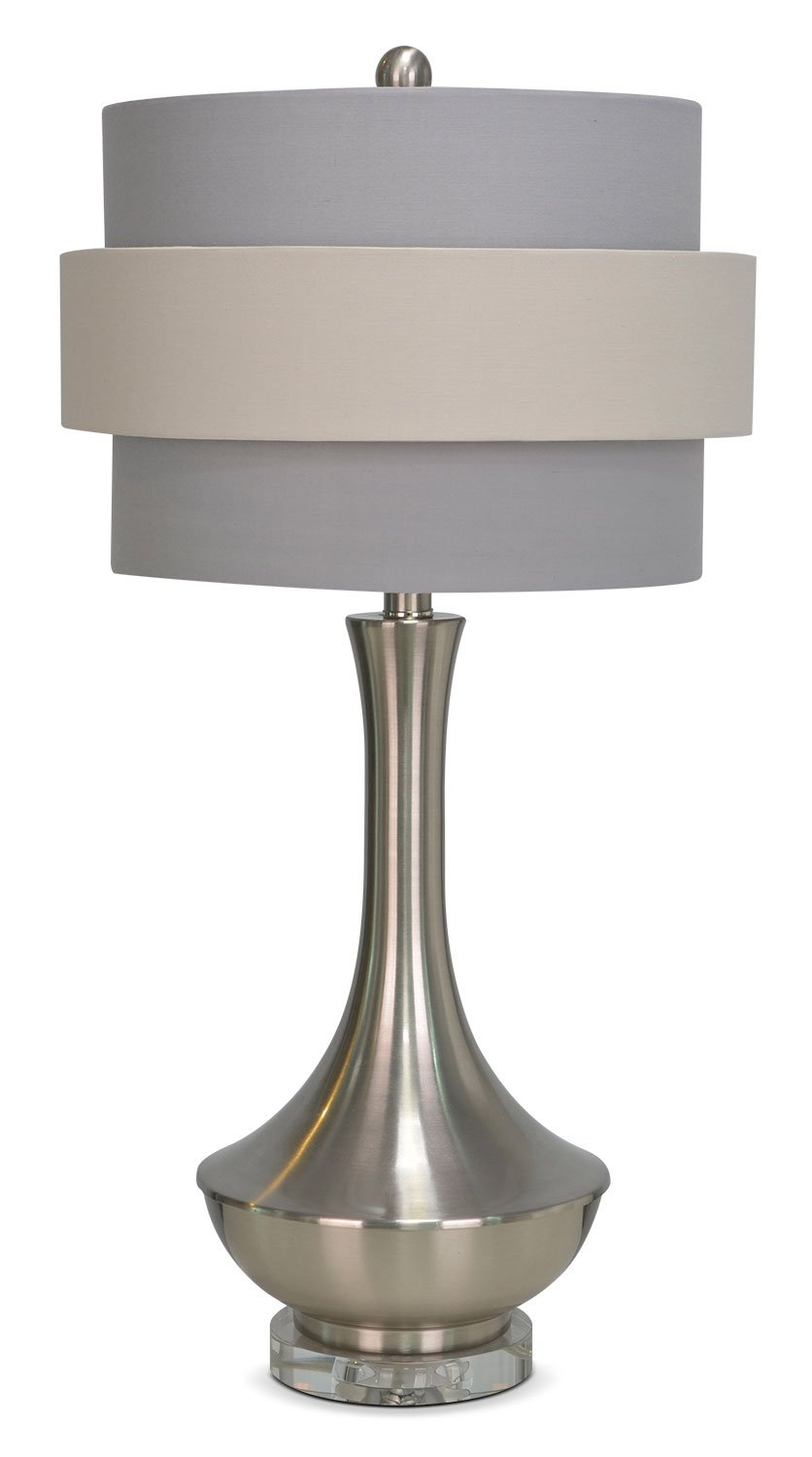 Joan 26" Table Lamp - Silver and Grey
