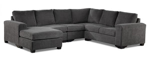Danielle 3-Piece Sectional with Left-Facing Corner Wedge - Grey