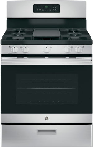 GE Stainless Steel Freestanding Gas Range (5.0 Cu. Ft.) - JCGBS66SEKSS