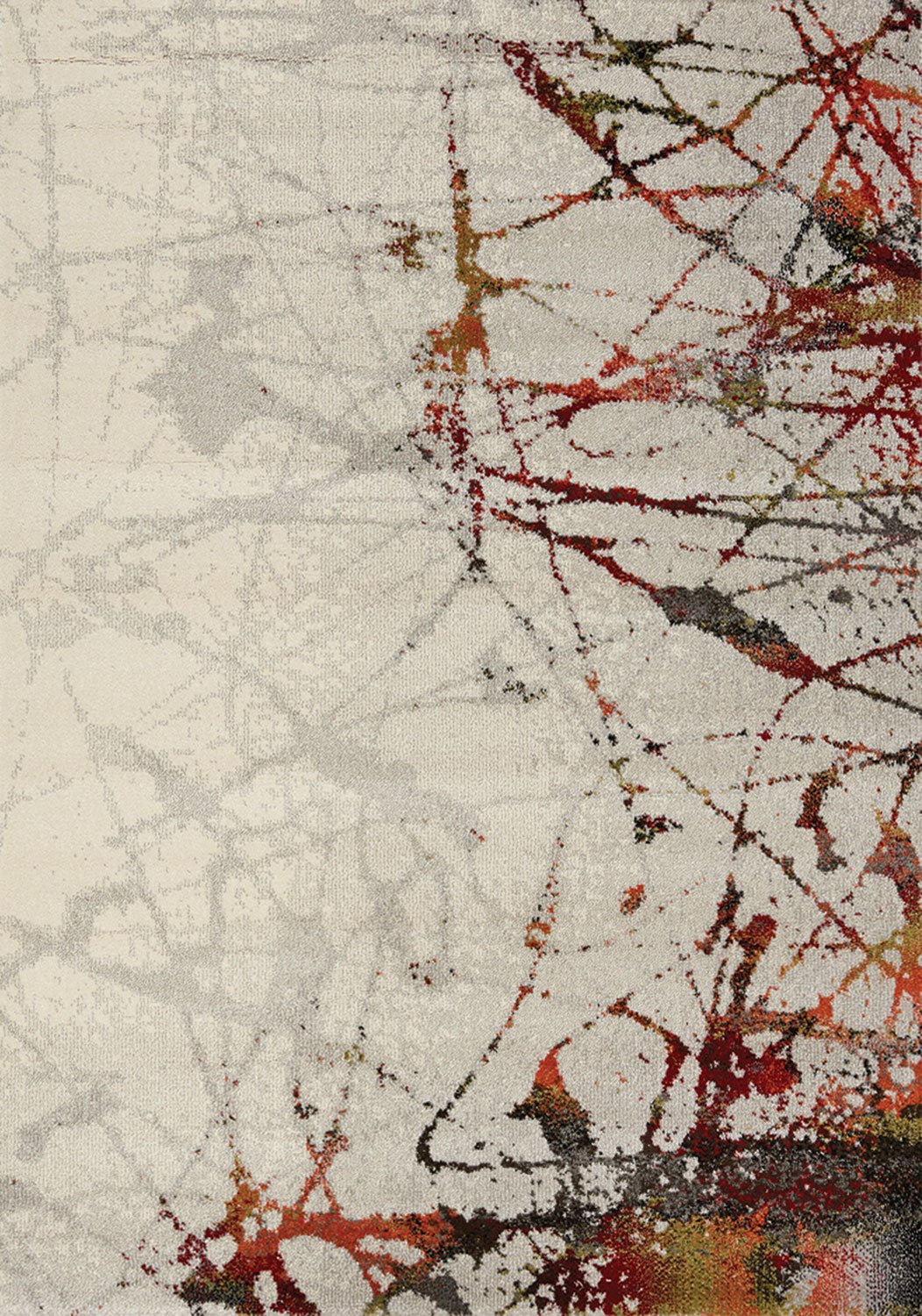 Splatter 5' x 8' Area Rug - Cream and Black