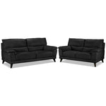 Braylon Sofa and Loveseat Set - Classic Black