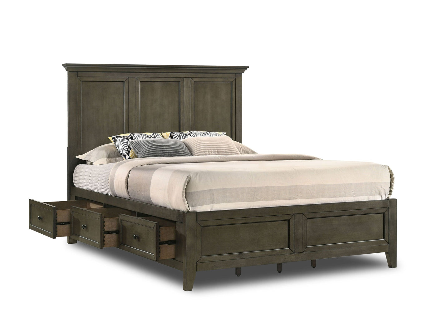 San Mateo 6-Piece King Storage Bedroom Package - Pewter
