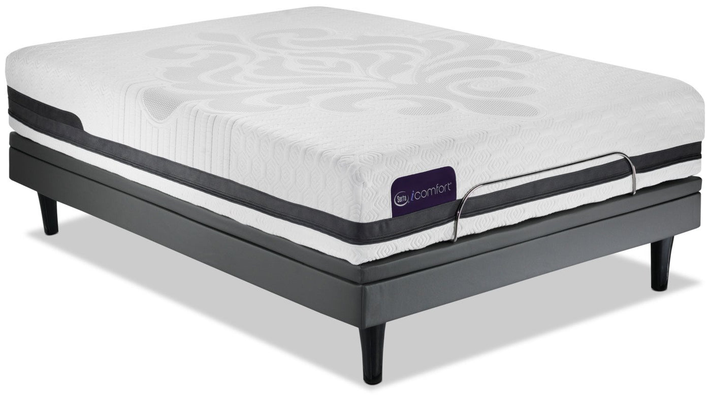 Serta iComfort Eco Peacefulness Plush King Mattress/Motion Perfect III Complete Adjustable Base