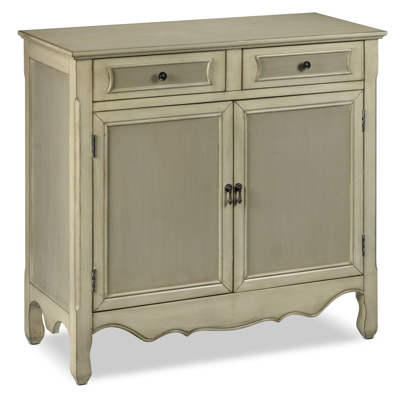 Beasley Accent Cabinet with Drawers - Antique White and Grey