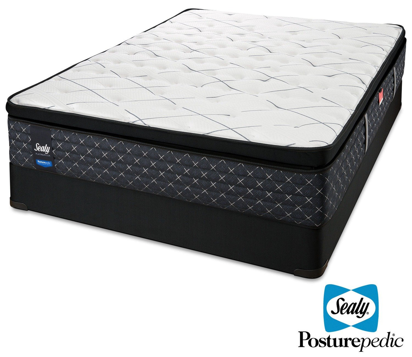 Sealy Pathos Plush Queen Mattress and Boxspring Set