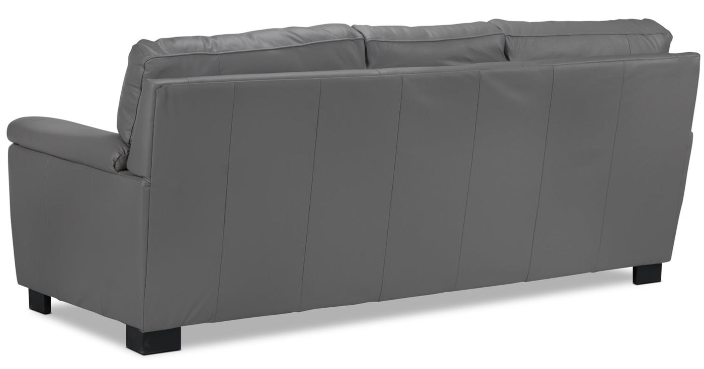 Reynolds Leather Sofa - Grey