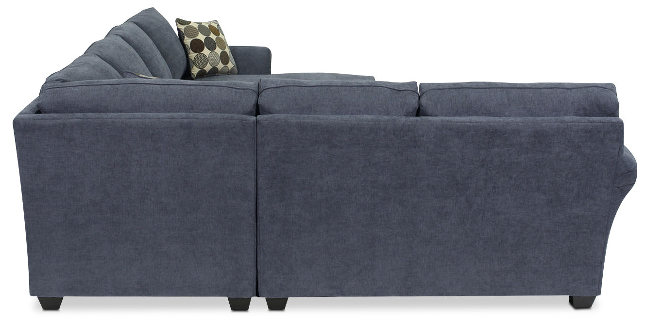 Althea 4-Piece Sectional with Right-Facing Chaise - Navy
