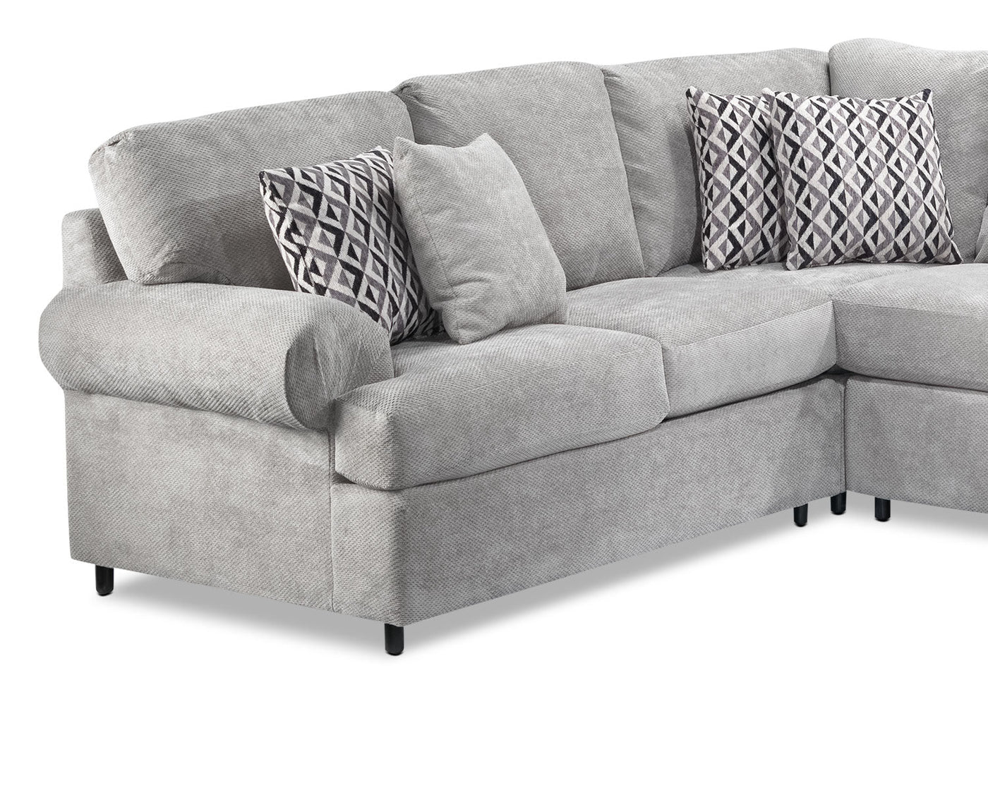 Jupiter 4-Piece Sectional with Right-Facing Chaise - Ash