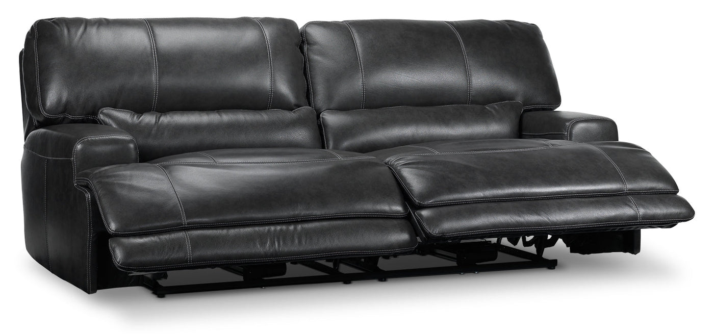 Dearborn Power Reclining Leather Sofa - Charcoal