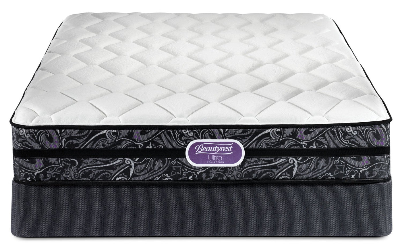 Simmons Beautyrest Ultra Haley Firm Queen Mattress and Split Low-Profile Boxspring Set