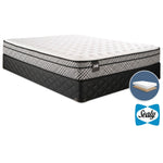 Sealy Visual Cushion Firm Full Mattress and Low-Profile Boxspring Set