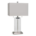 Nikki 26" Table Lamp - Silver and White