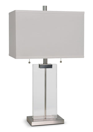 Nikki 26" Table Lamp - Silver and White