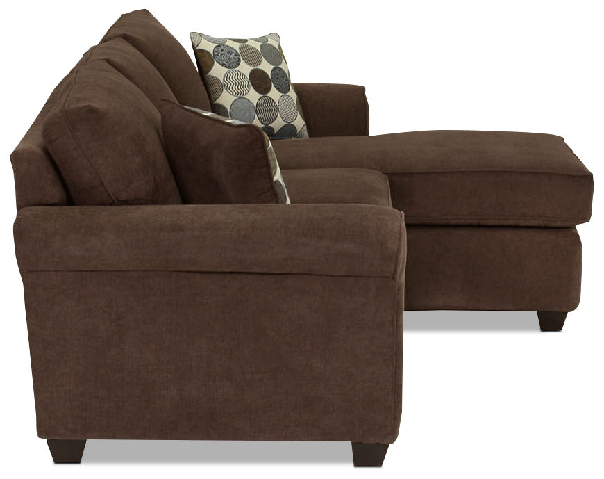 Althea 2-Piece Sectional with Right-Facing Chaise - Coffee