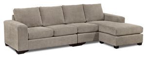 Danielle 2-Piece Sectional with Right-Facing Chaise - Pewter