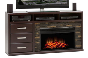 Gamble Fireplace Credenza - Bordeaux