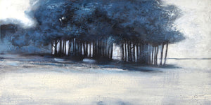 Blue Trees Canvas Painting (60" X 30")
