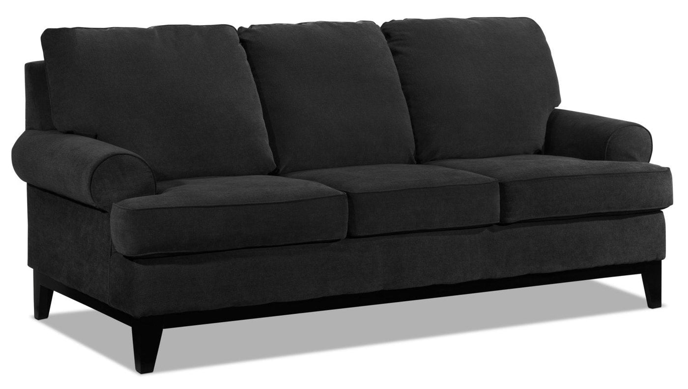 Crizia Sofa, Loveseat and Chair Set - Black