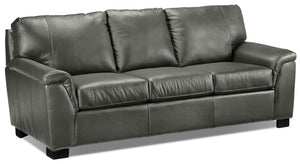 Reynolds Leather Sofa - Dark Grey