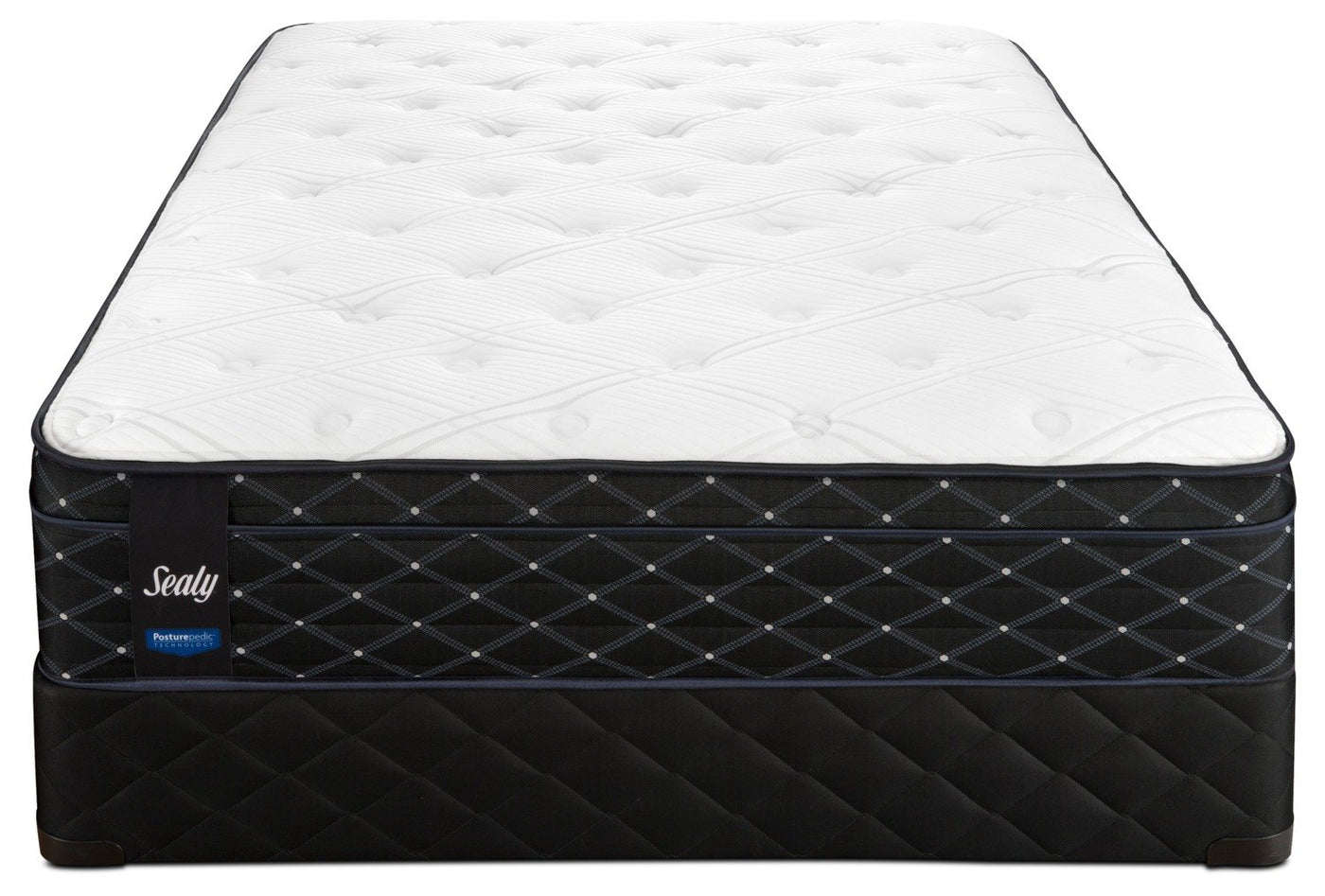 Sealy Familiar Plush Full Mattress and Low-Profile Boxspring Set