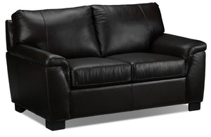 Reynolds Leather Loveseat - Coffee