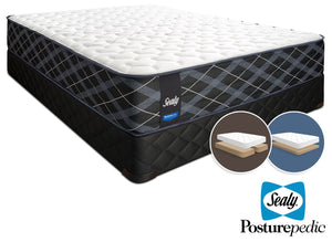 Sealy 4K Extra Firm King Mattress and Split Low-Profile Boxspring Set