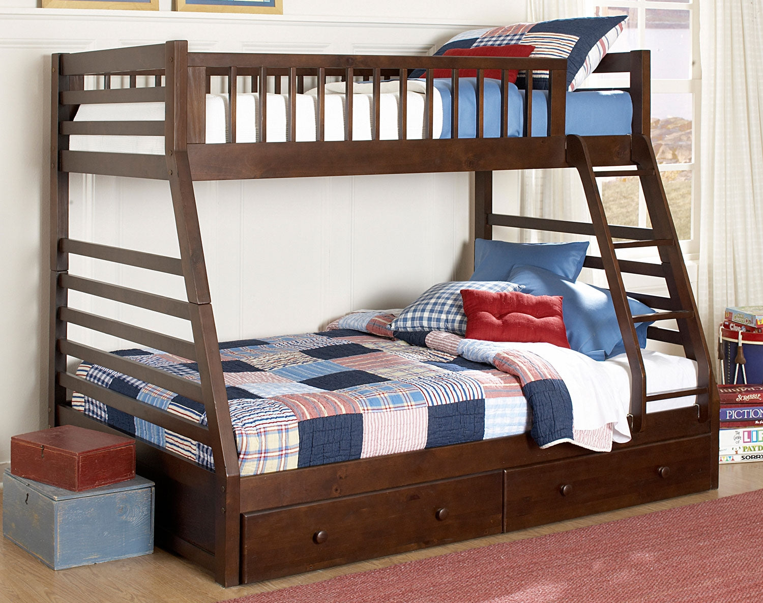 Starship Bunk Bed Drawers - Chocolate Cherry
