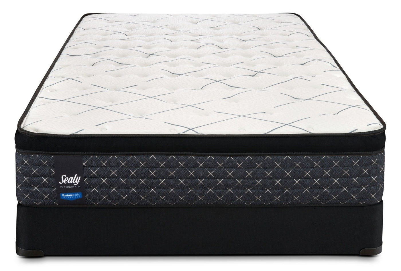 Sealy Ethos Plush Queen Mattress and Low-Profile Boxspring