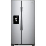 Whirlpool Monochromatic Stainless Steel Side-by-Side Refrigerator (25 Cu. Ft.) - WRS335SDHM