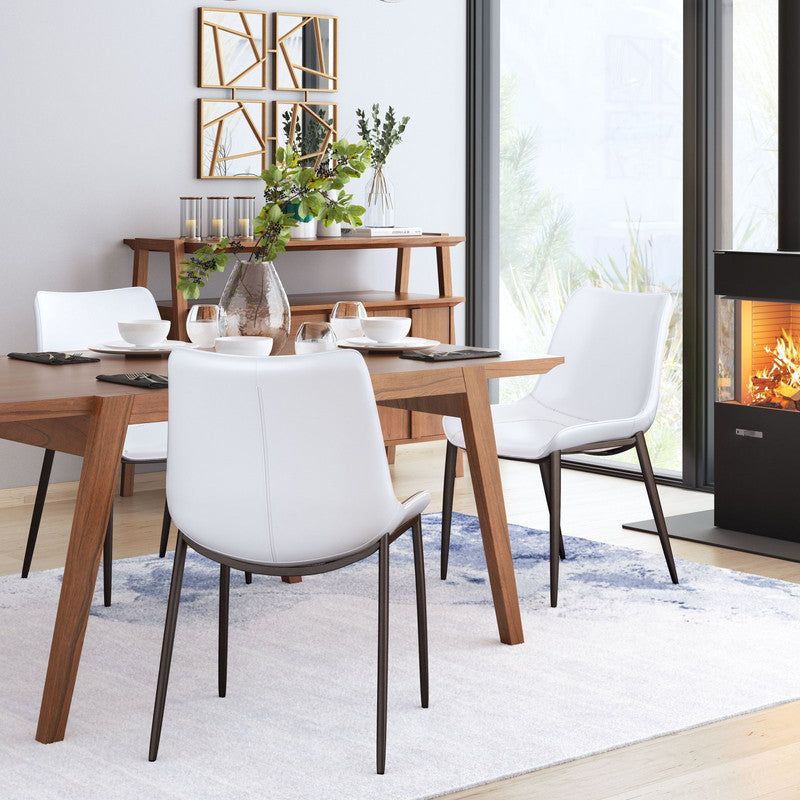 Teglberg Dining Chair - White/Walnut - Set of 2