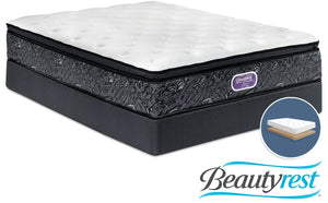 Simmons Beautyrest Ultra Silvia Firm Queen Mattress and Low-Profile Boxspring Set