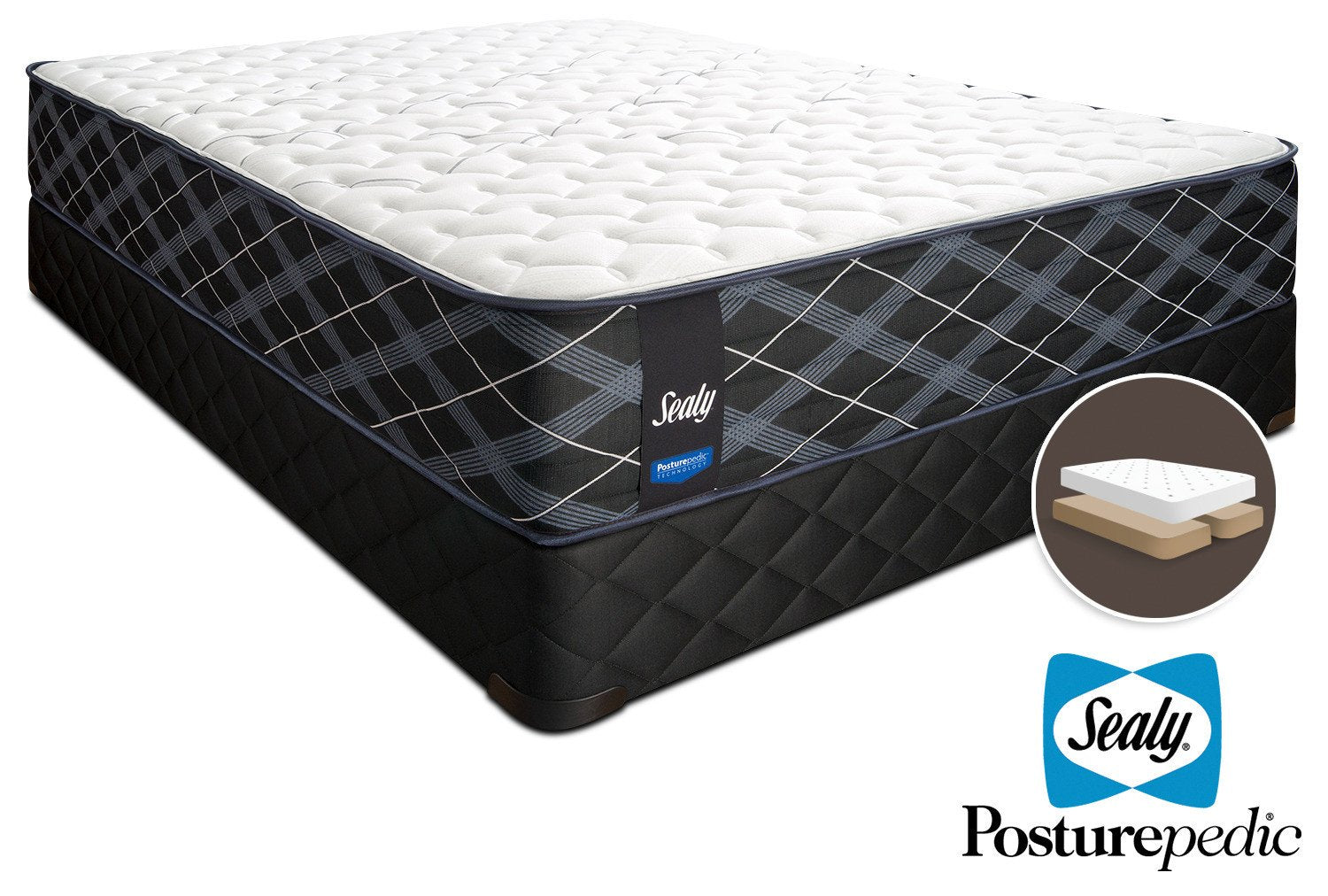 Sealy 4K Extra Firm Queen Mattress and Split Boxspring Set