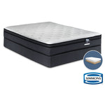 Simmons DeepSleep Ultra Jenna II Firm Queen Mattress and Low-Profile Boxspring Set