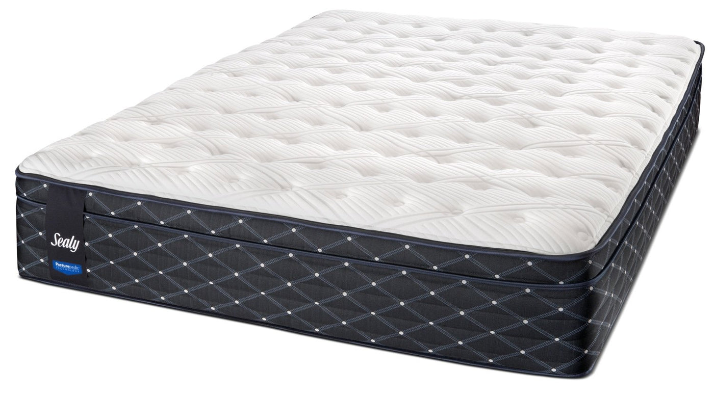 Sealy Narrative Cushion Firm King Mattress and Split Low-Profile Boxspring Set