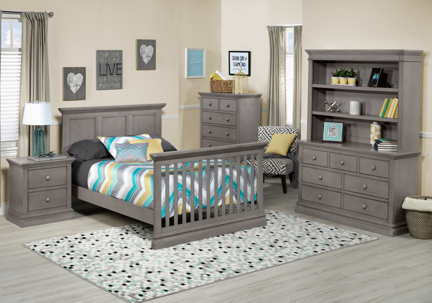 Cameron 5 Drawer Chest - Cloud