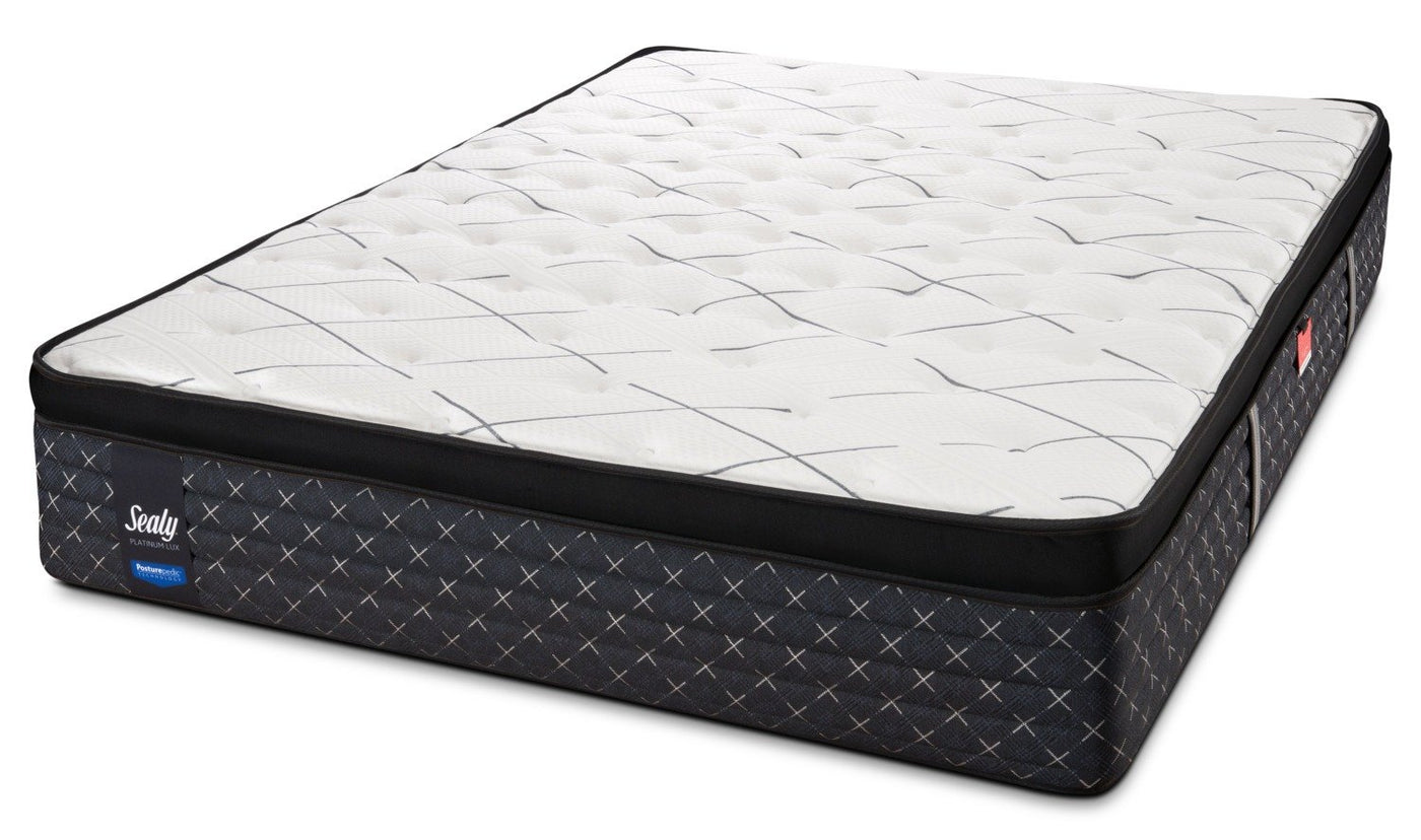 Sealy Ethos Plush Queen Mattress and Low-Profile Boxspring
