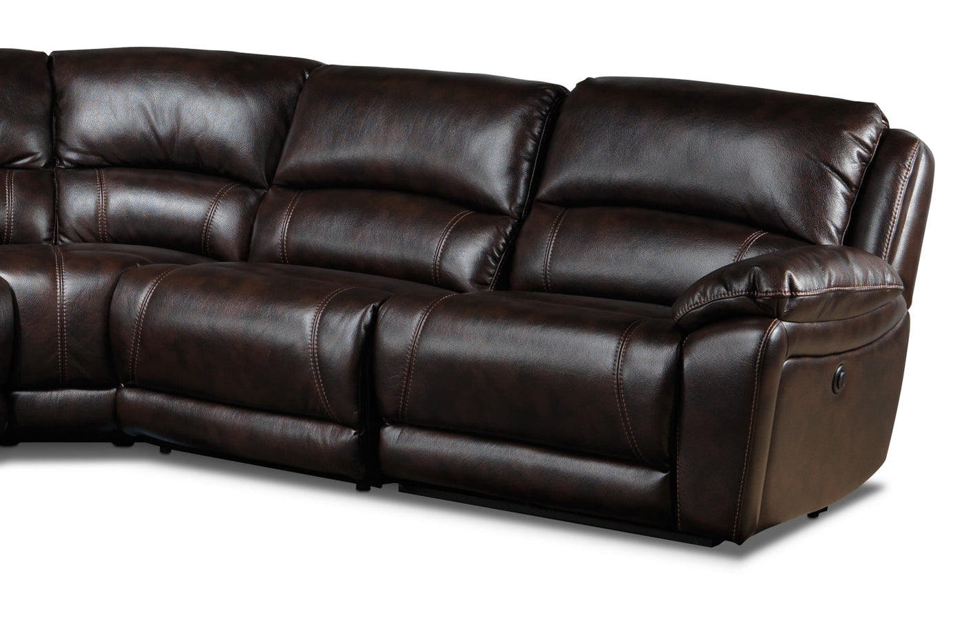 Santorini 6-Piece Power Reclining Sectional - Walnut