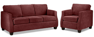 Agnes Sofa and Chair - Merlot