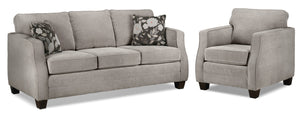 Agnes Sofa and Chair Set - Taupe