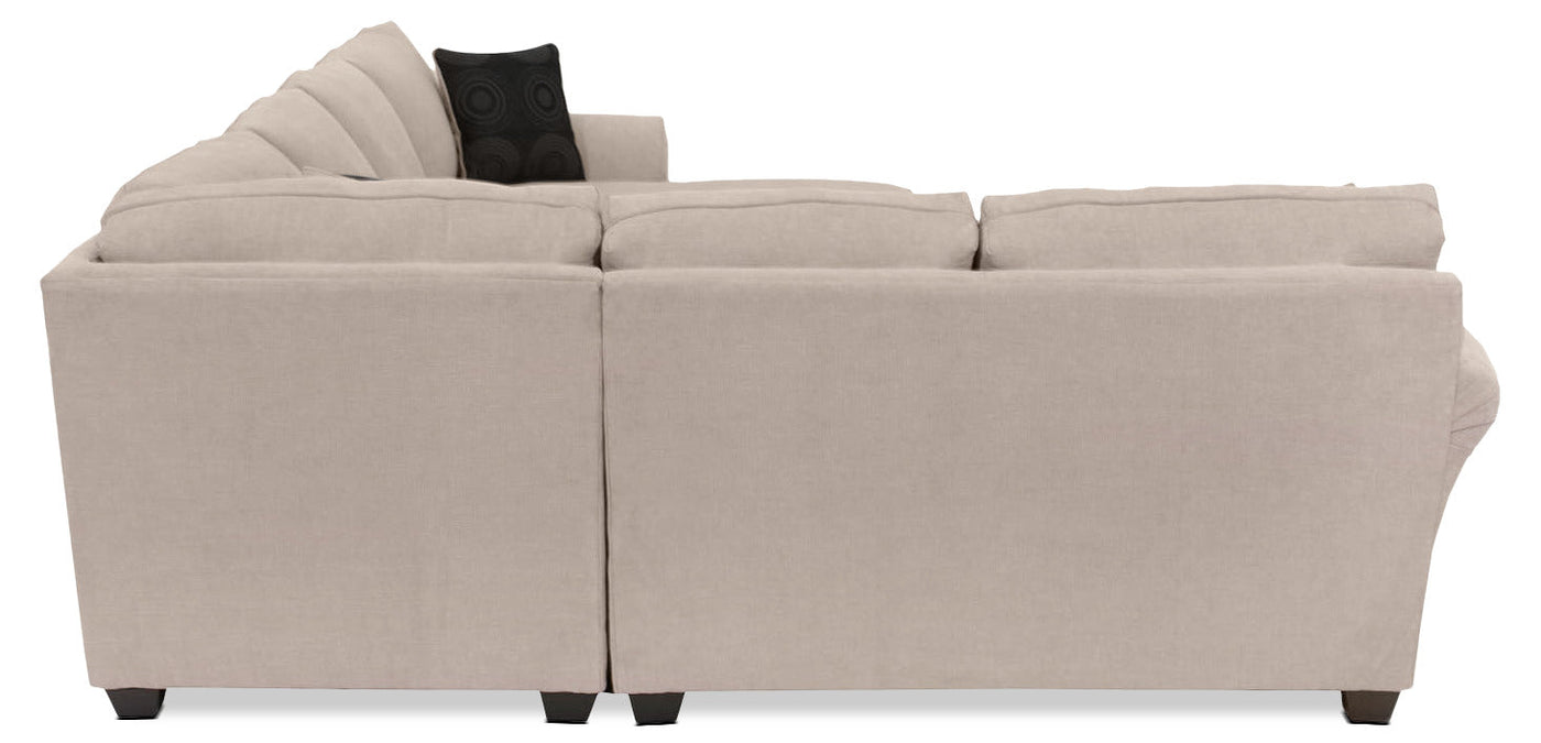 Althea 4-Piece Sectional with Right-Facing Chaise - Mocha
