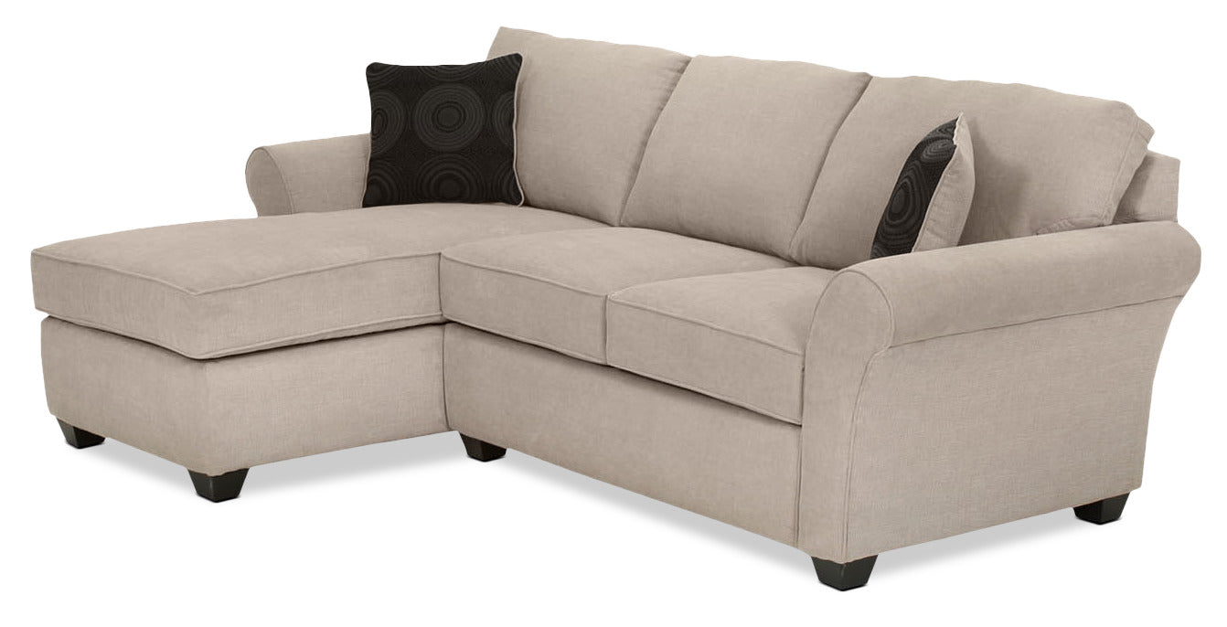 Althea 2-Piece Sectional with Left-Facing Chaise - Mocha