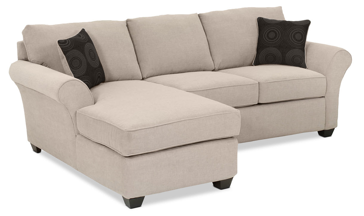 Althea 2-Piece Sectional with Left-Facing Chaise - Mocha