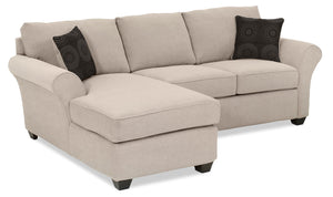 Althea 2-Piece Sectional with Left-Facing Chaise - Mocha